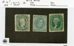 3 PC. CONFEDERATE CSA STAMPS #13 MNH, #6 OR 7 MNH & #12? MN!!! - Imagen 1 de 2