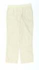 Marks and Spencer Womens Beige Cotton Cargo Trousers Size 12 L29 in Regular Draw