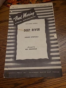 Arreglo coral Fred Waring 1948 de colección para coro mixto partituras Deep River - Imagen 1 de 4