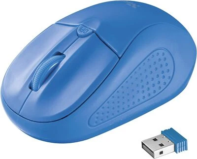 Trust Primo Kabellose Optische Maus 1600 DPI Wireless Mouse für PC Blau - Bild 1 von 4