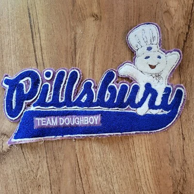 Rare Pillsbury Team Doughboy Embroidered Varsity Patch 12" x 7" - Image 1 of 4