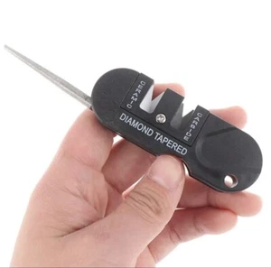 4-in-1 Mini Portable Pocket Tungsten Ceramic Caride Knife Whetstone Sharpener - Picture 1 of 6