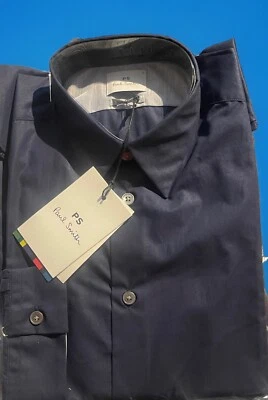 PAUL SMITH ~PS~ MEN'S TAILORED FIT BLACK/ NAVY SHIRT SIZE: S - image 1 of 4