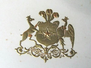 Tarjeta de menú de cena de estado 1944 presidente de Chile don juan rios firma política - Imagen 1 de 6