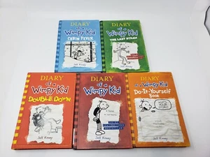 Jeff Kinney Diary Of A Wimpy Kid Books Lot Of 5 Vol 1 3 6 11 Do-It-Yourself Book - Picture 1 of 8