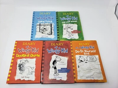 Jeff Kinney Diary Of A Wimpy Kid Books Lot Of 5 Vol 1 3 6 11 Do-It-Yourself Book - Image 1 of 4