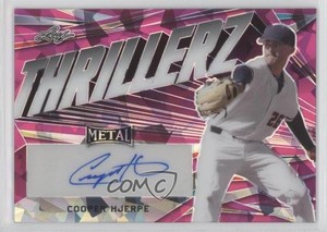 2022 Leaf Metal Thrillerz Pink Crystals /4 Cooper Hjerpe #TH-CH3 Auto