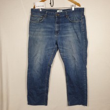 Jag Mens Jeans Size 38W 28L Straight Relaxed Loose Fit Blue