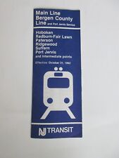 1982 New Jersey NJ Transit Main Line/ Bergen County Line railroad timetable WTC