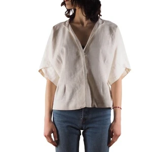 STELLA MCCARTNEY Vintage 2006 Women's Linen Ivory Cape Kimono Jacket size 40 - Picture 1 of 11