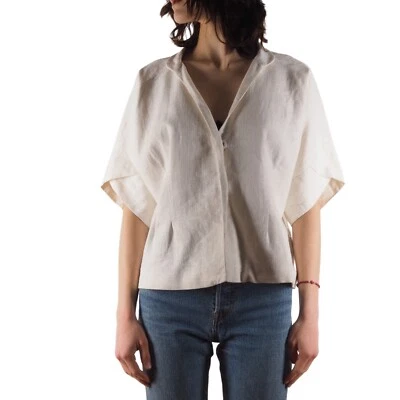STELLA MCCARTNEY Vintage 2006 Women's Linen Ivory Cape Kimono Jacket size 40 - Image 1 of 4