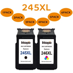 High Yield PG-245 XL CL-246 XL Ink Cartridge for Canon Pixma MG2525 TS3122 MX492 - Picture 1 of 17