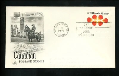 Postal History Canada FDC #541 Radio International Media 1971 Artcraft - Image 1 of 2
