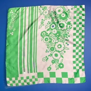 VINTAGE 70’S BAAR & BEARDS HAND ROLLED SILK SCARF 27” SQUARE MADE IN JAPAN - Picture 1 of 3