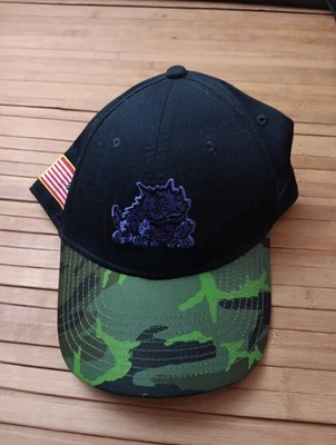 Mens Nike Adult TCU Horned Frogs Camo Miltary USA Flag Strapback Hat Cap - Image 1 of 4