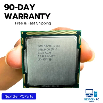 Intel Core i7-860 2.8GHz Quad-Core 8MB LGA1156 CPU Processor SLBJJ - Image 1 of 4