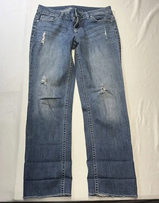 Pantalones de mezclilla para mujer Simply Vera 6 azules recortados Foto 1 de 4