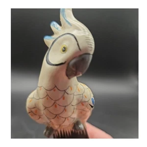 Vintage handbemalte Keramik Mexiko Volkskunst Papagei signiert Mexiko Ara - Bild 1 von 11