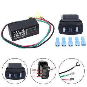 Motorcycle Blinker Relay and Rocker Switch Compatible with For ATVs UTVs - Picture 1 of 12