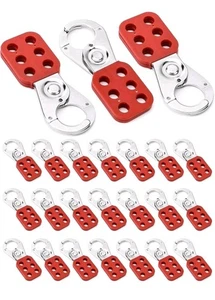 QWORK Lock Out Tag Out Hasp, Tamper-Proof Stainless Steel Padlock Hasps, 24 Pack - Picture 1 of 1