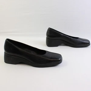 Rockport Damen-Pump einfarbig schwarz Leder 2"-Absatz eckige Zehenpartie Größe 9M - Bild 1 von 5