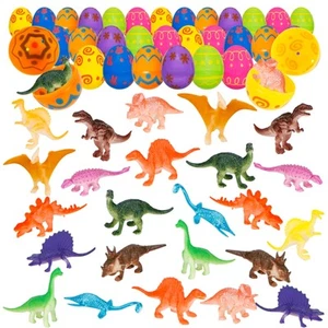 24PCS Prefilled Easter Egg Fillers with mini dinosaur toys for Easter Egg Hun... - Picture 1 of 6