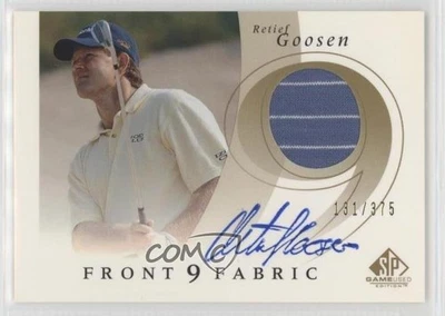 2002 SP Game Used Edition Front 9 Fabric Signatures /375 Retief Goosen Auto - Image 1 of 2