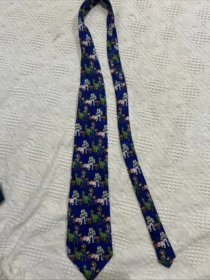 Corbata para hombre Disney Toy Story 1995 Buzz Woody Rex Slinky, vintage 100 % seda Foto 1 de 4
