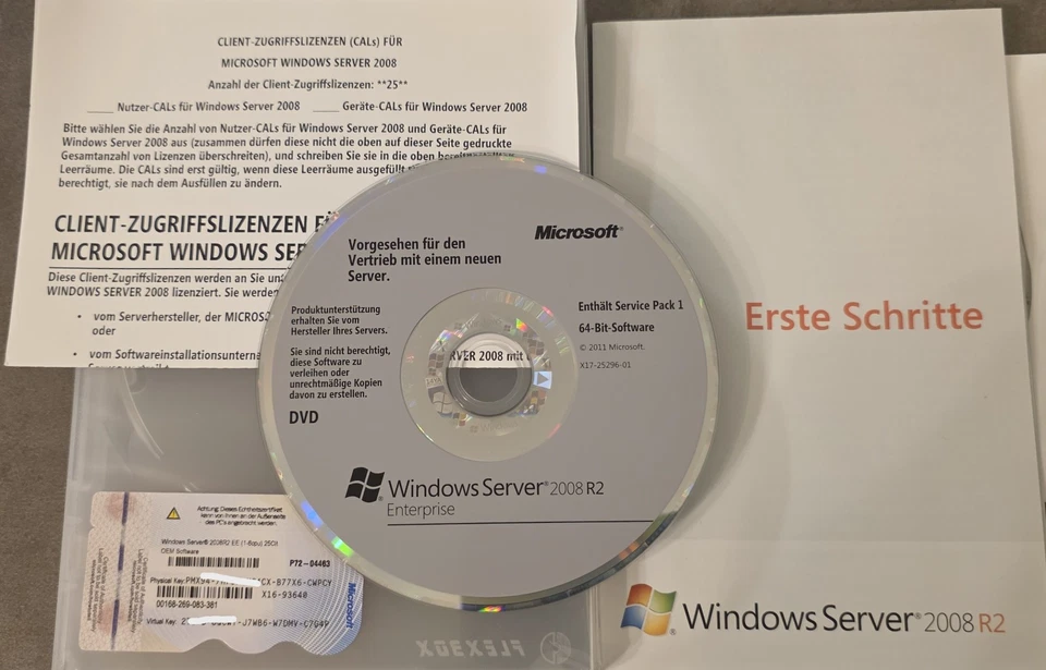 Microsoft Windows Server 2008 R2 Enterprise - Deutsch - 25 CAL - P72-04463 - Bild 1 von 1