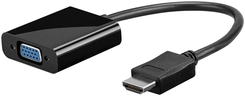 HDMI Auf zu VGA Stecker HD 1080p Adapter Konverter Audio Video Kabel Laptop PC - Bild 1 von 3