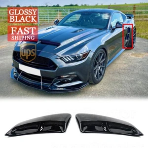 For Ford Mustang 2015-2023 Gloss Black Rear Fender Side Panel Scoops Trim Cover - Picture 1 of 8