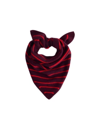 Madewell Red Striped Soft Merino Wool Waffle-Knit Bandana - Image 1 of 4