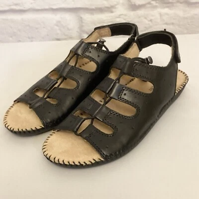 Sandalias de gladiador Naturalizer 6.5 Selene para mujer zapatos cómodos de cuero negro Foto 1 de 4