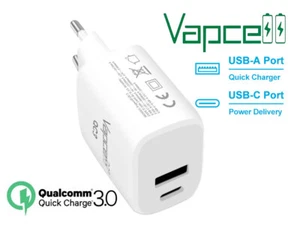 USB-Netzteil Vapcell QC3  5V-3A / 9V-2A / 12V-1,67A Quick Charge - Bild 1 von 1