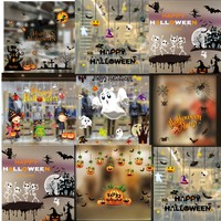 Halloween Pumpkin Window Wall Sticker Removable Decal Party Shop Decor Sticker