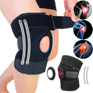 Knee Brace Compression Sleeve Support Sports Joint Arthritis Patella Stabilizer - Picture 1 of 23