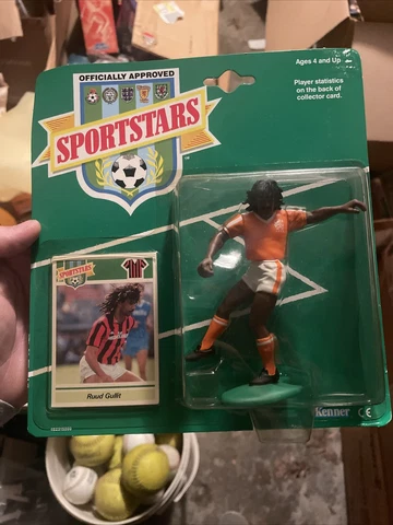 Ruud Gullit Dutch National Team Sportstars Action Figure With Card NIB Kenner Cover