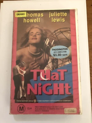 That Night VHS Juliette Lewis 1994 Rare PAL Format Ex rental - Image 1 of 4