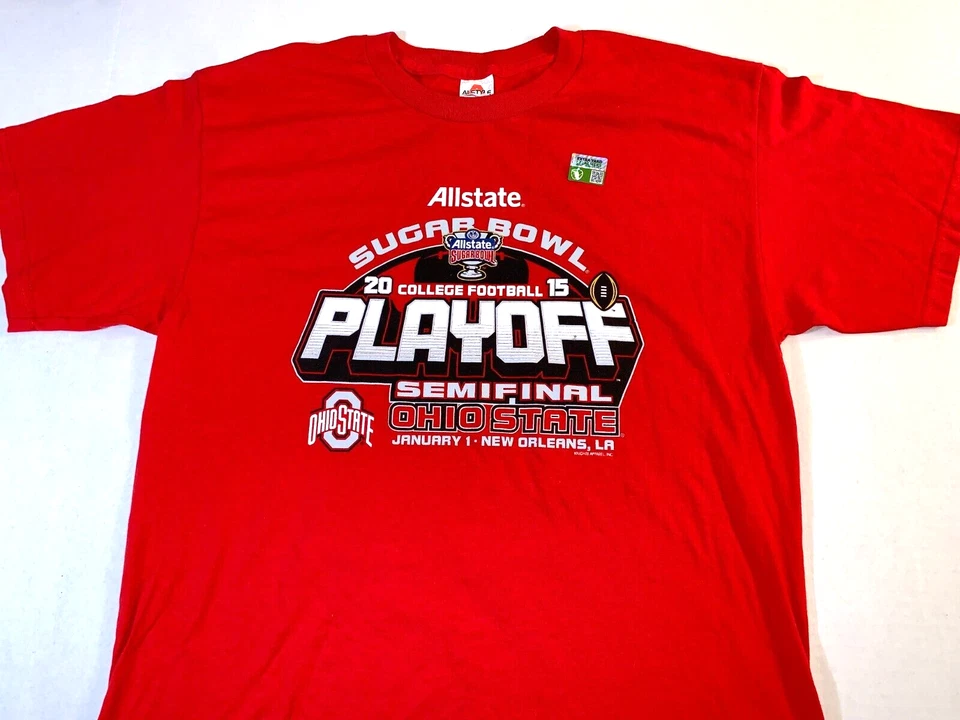 Ohio State Buckeyes 2015 Sugar Bowl Football Playoff Game T-Shirt New! LARGE - Image 1 of 1