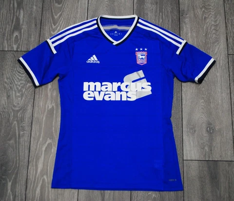 IPSWICH TOWN HOME FOOTBALL SHIRT 2014/2015 JERSEY ADIDAS CAMISETA SIZE MEDIUM Cover