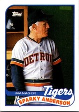 1989 Topps Sparky Anderson #193 Detroit Tigers Checklist Manager Baseball Card