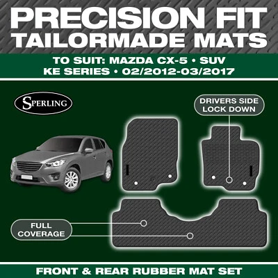 For Mazda CX-5 KE Series 2012-2017 Custom Car Floor Mats Rubber Black - image 1 of 4