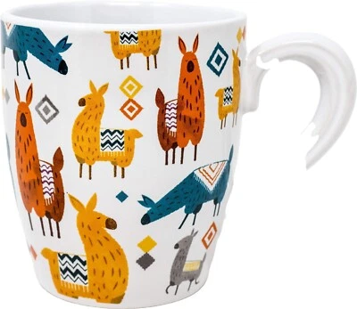 BOSTON WAREHOUSE Llama Fancy Latte - 20 oz. Stoneware Mug - Dishwasher Safe (BRAND NEW)