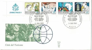 1985 FDC Vatican Wing Travel Pope from Booklet 1 Untraveled Envelope MF66923 - Picture 1 of 1