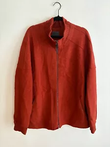 OSKA Moessmer 100% Wool Full Zip Lagenlook Jacket Burnt Orange Women's Sz 6 - Picture 1 of 8