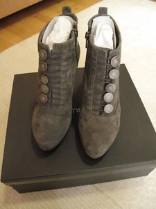 COMMA, Lucille Button, Leder Platform-Stiefelchen, grau Gr. 37 NEU - Bild 1 von 9