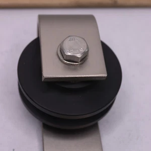Barn Door Roller Assembly Stainless Steel 11-1/2" x 2-1/2" - Picture 1 of 4
