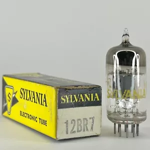 (1) Tubo Sylvania 12BR7 testato con scatola codice data bf JEK tubo triodo doppio diodo - Foto 1 di 3