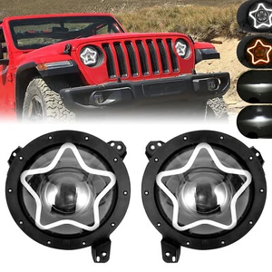 For Jeep Wrangler JL 18-20 Gladiator JT 9"Headlight w/ 7'' Fog +3'' Spot lights - Picture 1 of 17