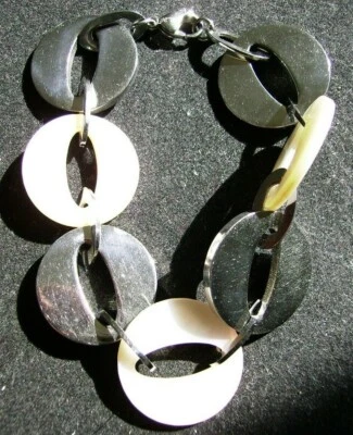 Pulsera Honora 8" Acero Inoxidable y Madreperla Foto 1 de 3